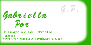 gabriella por business card